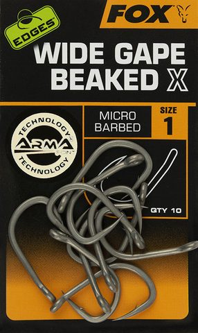 Fox Háčky Edges Wide Gape Beaked X Hooks 10ks
