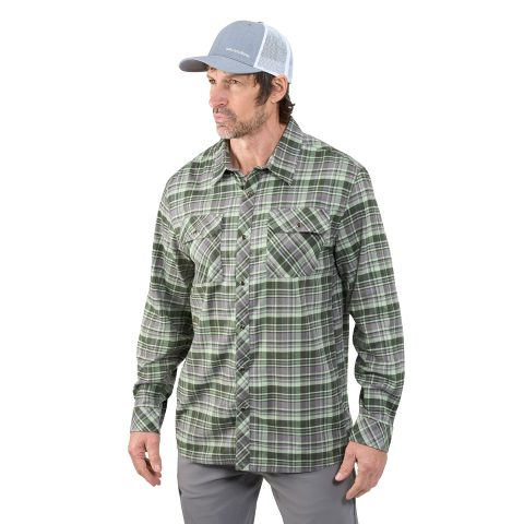 Grundéns Košile Dungeness Seawool Flannel Shirt Grass