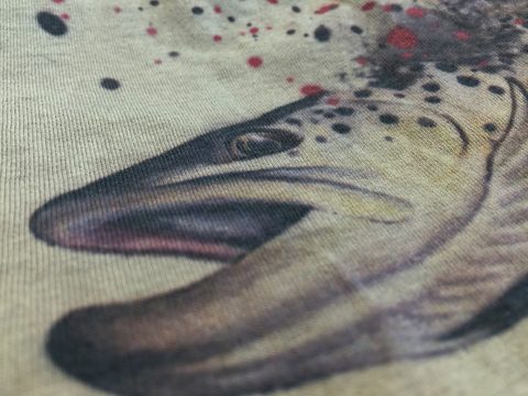 Hotspot Design Tričko Vintage Explosive Trout