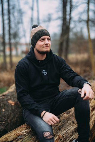 Giants Fishing Mikina pánská černá Šupináč hlava