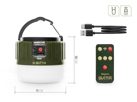 Delphin Kempingová lampa s ovládačom Svita