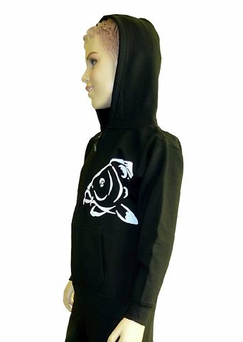 R-Spekt Dětská mikina zipová s kapucí Carper Kids black