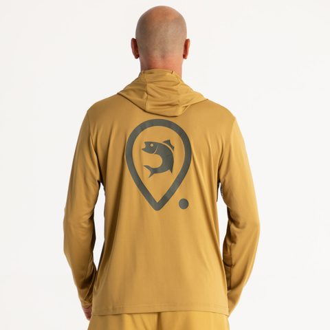 Adventer & fishing Funkční hoodie UV tričko Sand