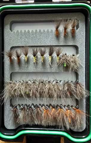 Chyť a pusť Kolekce univerzálních suchých mušek