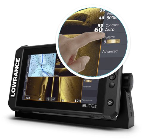Lowrance Echolot Elite FS 7 se sondou Activeimaging 3v1 + baterie + nabíječka ZDARMA