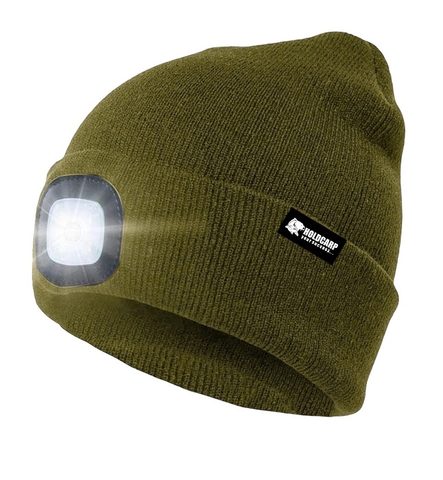 Holdcarp Zimní čepice LED Light Beanie zelená