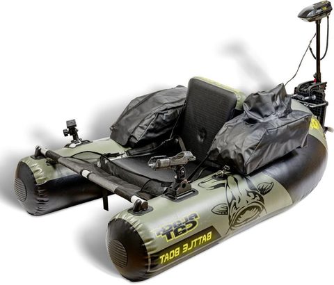 Black Cat Belly boat + Elektromotor Battle Boat Set 170 cm 113 cm