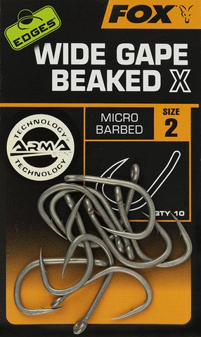 Fox Háčky Edges Wide Gape Beaked X Hooks 10ks
