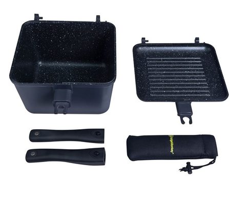 RidgeMonkey Pánev Connect Deep Pan and Griddle XL Granite Edition