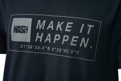 Nash Tričko Make It Happen Coordinates T Shirt Čierne