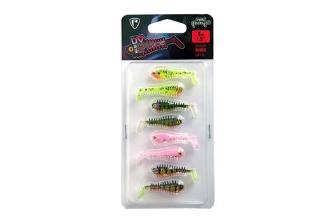 Fox Rage Gumová nástraha Micro Spikey Fry UV Zmiešané farby 4cm 8ks