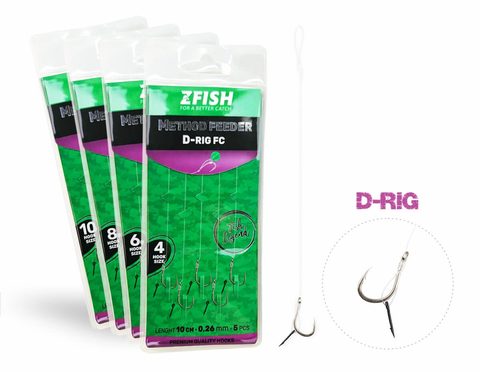 Zfish Návazec Method Feeder D-RIG 5ks