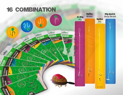 Zfish Náväzec Method Feeder Rig Quick Stop Braid 5ks