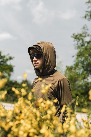 Korda UV triko UPF Hooded Top Dark Khaki