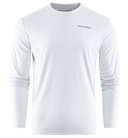 Grundéns UV Tričko Fish Fearlessly LS Tech Tee Grey Mist