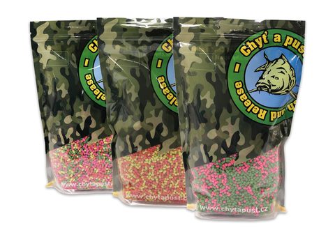 Chyť a pusť Pelety Fluo Mini signal PVA Mix 3mm 900g