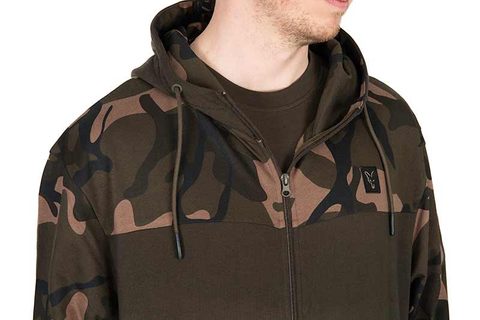 Fox Mikina LW Khaki / Camo Split Zip Hoody