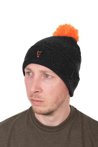 Fox Zimní čepice Collection Bobble Hat Black/Orange