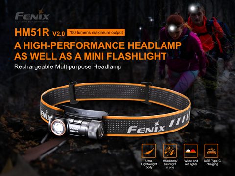 Fenix Nabíjecí čelovka HM51R Ruby V2.0