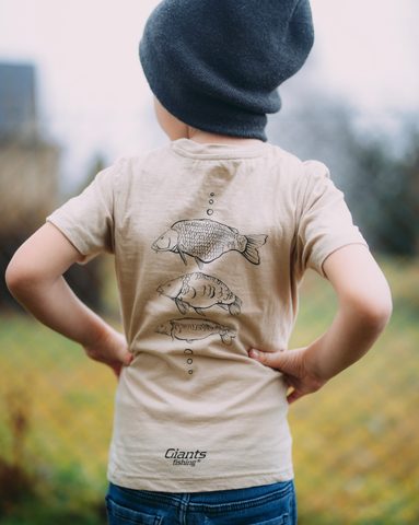 Giants fishing Tričko dětské béžové Tři kapři