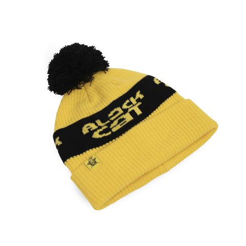 Black Cat Čepice Yellow Bobble Hat