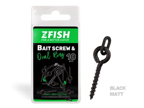 Zfish Vrtáček s Kroužkem Bait Screw & Oval Ring 10ks