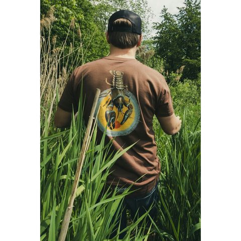 Giants fishing Tričko pánské hnědé Rak