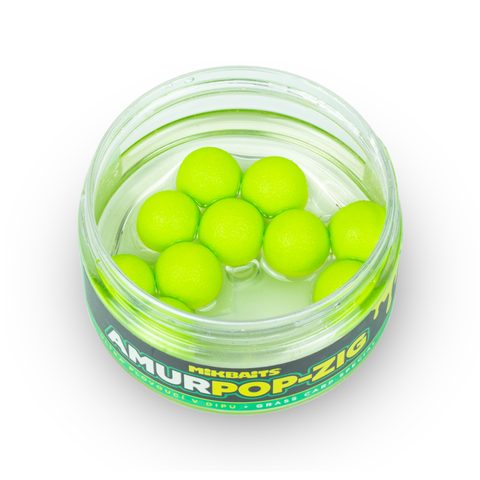 Mikbaits Zig Ultra plávajúce boilies v dipe Amur range 15mm