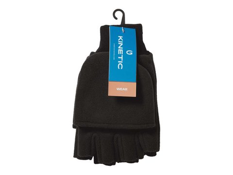 Kinetic Rukavice Wind Stop Fold Over Mitt Čierne