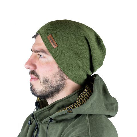 Mikbaits Čiapka zelená Merino Beanie