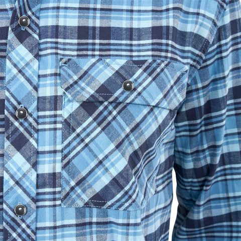 Grundéns Košile Dungeness Seawool Flannel Shirt Captain's Blue