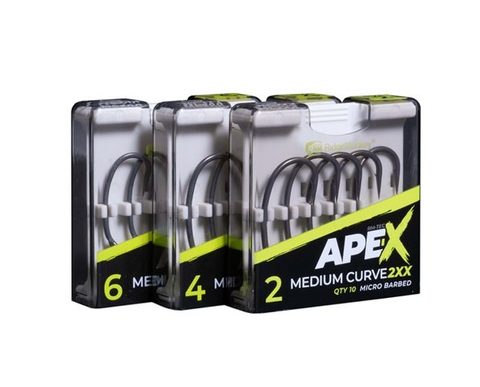 RidgeMonkey Háčiky Ape-X Medium Curve 2XX Barbed 10ks