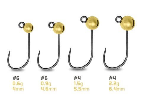 Delphin Jigové hlavičky Wolframové T-Area BL Zlaté 5ks
