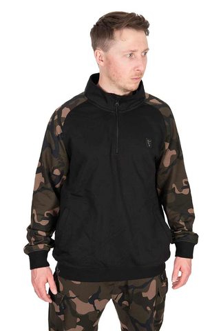 Fox Mikina LW Black/Camo QTR ZIP