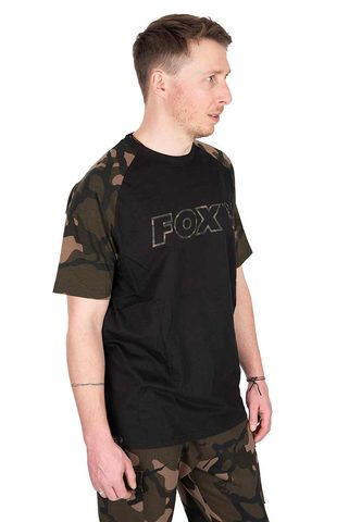Fox Triko Black / Camo Outline T-Shirt