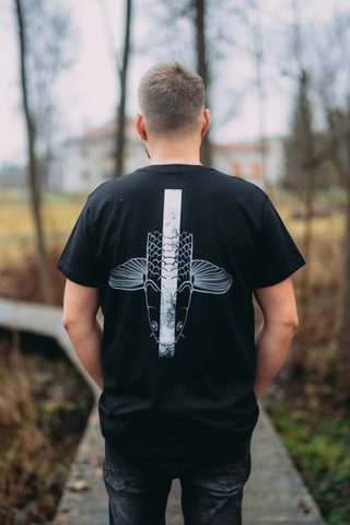 Giants fishing Tričko pánské černé Šupináč hlava