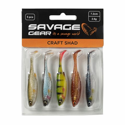 Savage Gear Gumová nástraha Craft Shad Clear Water Mix 5ks