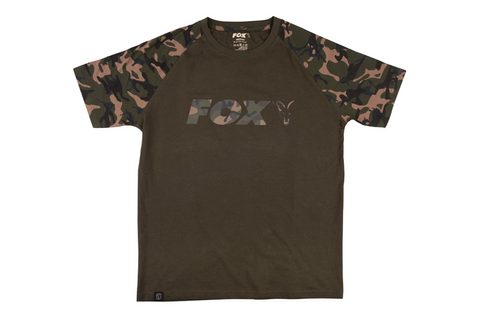 Fox Tričko Camo/Khaki s potlačou na hrudi