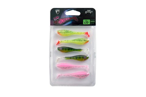 Fox Rage Gumová nástraha Mini Fry UV Zmiešané farby 7cm 6ks