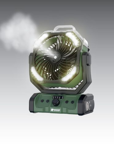 Holdcarp Větrák Rechargeable DoubleMotor WaterSpray Fan
