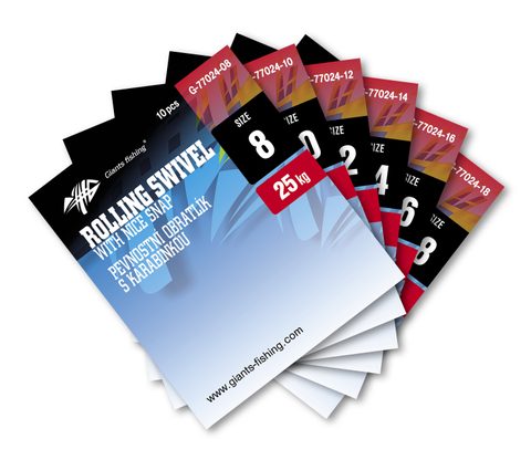 Giants fishing Pev. obratlík s karabínkou Rolling swivel with nice snap 10ks