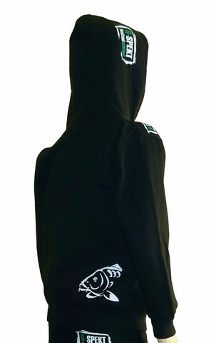 R-Spekt Dětská mikina zipová s kapucí Carper Kids black