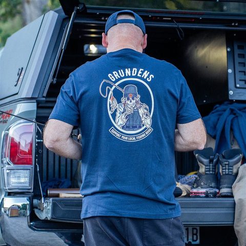 Grundéns Tričko Support Guides SS T-Shirt Tmavomodrá