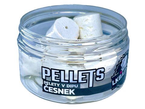 LK Baits Pelety v dipu Česnek 60g