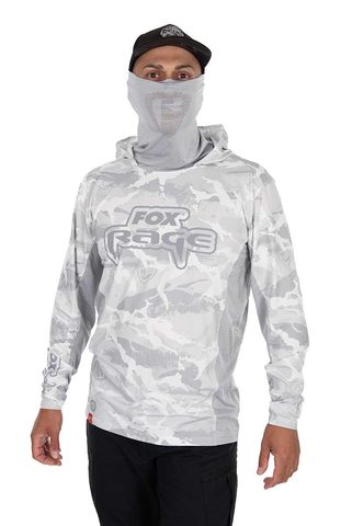 Fox Rage Tričko UV Hooded Light Cam Top