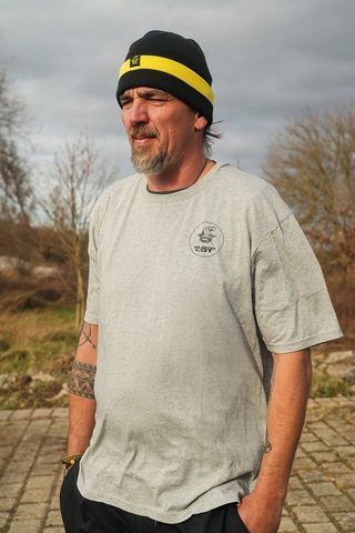 Black Cat Triko Sivé Melírované Tričko