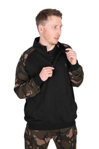 Fox Mikina LW Black/Camo QTR ZIP