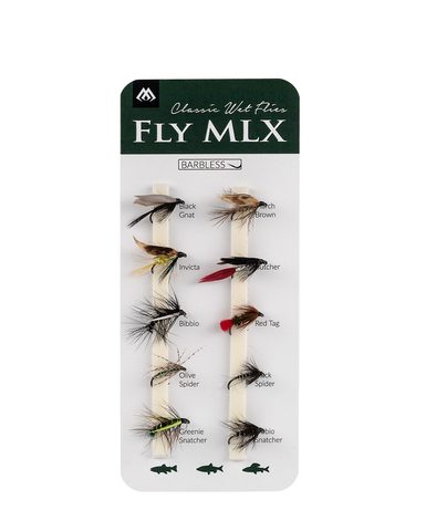 Mikado Sada mokrých mušek Wet Flies Barbless 10ks