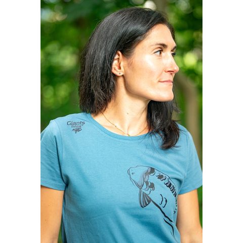 Giants fishing Tričko dámské modré Plavající kapr