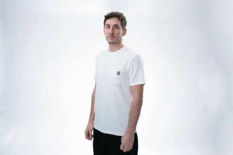 Nash Tričko Make It Happen Badge Pocket T Shirt Ecru